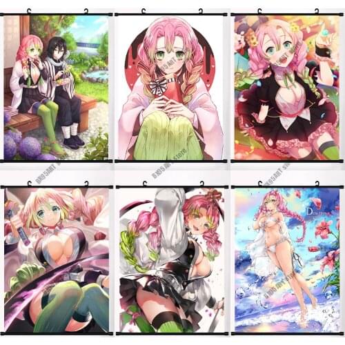 5D DIY Diamond Painting Anime Kanroji Mitsuri Demon Slayer Diamond Embroidery Cross Stitch Kits Mosaic Home Decoration Gift