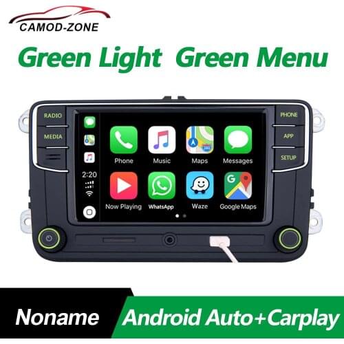 RCD330 Plus RCD330G Green Light Noname Android Auto Carplay Button Car Radio 6RD 035 187B For Skoda Octavia Fabia Superb Yeti