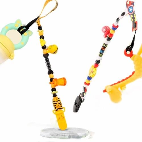 Pacifier Chain Tooth Chain Baby Pacifier Anti-drop Clip Baby Teeth Stick Hanging Rope Can Bite Toy Anti-drop Rope Clip Chain