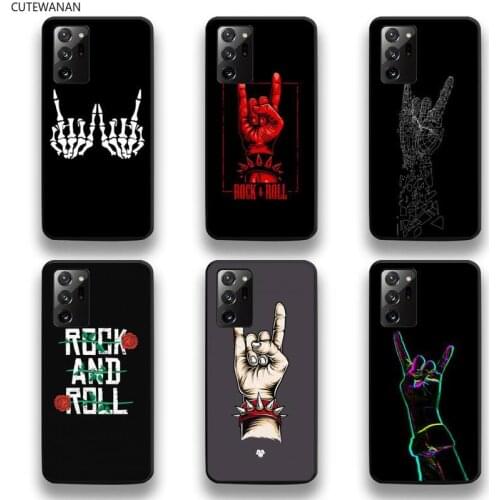 Rock and roll skull Phone Case For Samsung Galaxy Note20 ultra 7 8 9 10 Plus lite M51 M21 M31 J8 2018 Prime