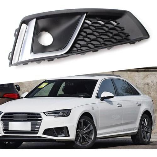 For Audi A4 B9 S-LINE S4 Car Front Bumper Grille Front Fog Light Lamp Cover Grill Right Side 2018 2019 2020