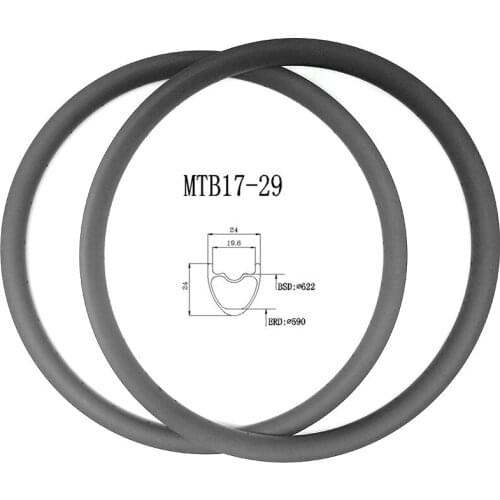 Graphene 29er carbon mtb disc rim 24x24mm tubeless carbon rims 295g mountain bicycles wheel bicycle mtb rims ERD 590mm