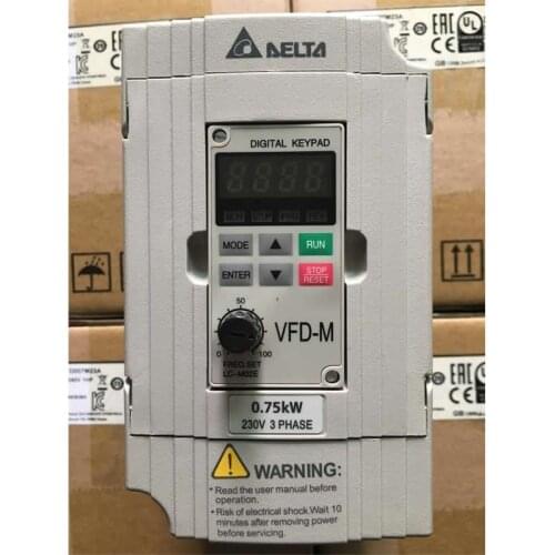 Delta Inverter VFD007M23A Input 3ph Output 3 Phase Motor Drive 0.75KW New Original