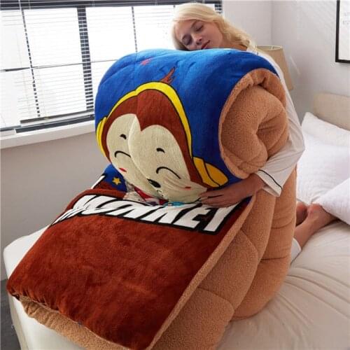 JUSTCHIC 4KG Berber Fleece Quilt Flannel Winter Warm Blanket Double-sided Velvet Comforter Core Single Double Queen Size