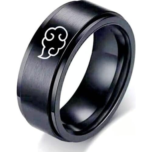 Anime Cosplay Cloud Rings Japanese Style Animation Cosplay Ring Stainless Steel Jewelry Titanium Steel Mens Rings