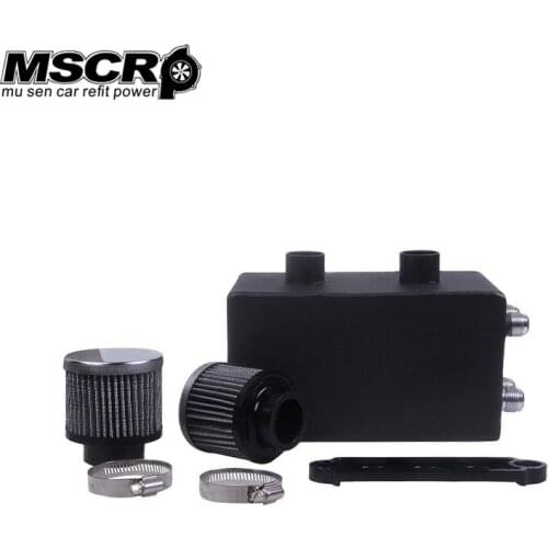 MSCRP Racing Oil Catch Can Breather Tank for Honda Civic Integra EK EG DC With AN10 fittings MSCRP-Racing Oil Catch Can Breather