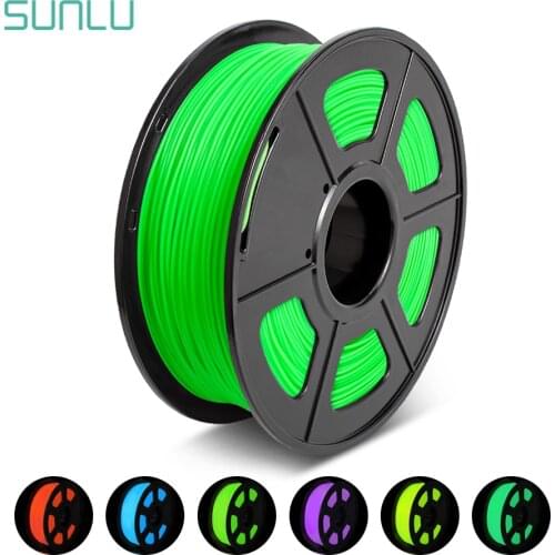 SUNLU Luminous PLA Filament 1.75mm 1kg Plastic PLA 3D Printer Filament Glow In Dark 3D Printing Materials