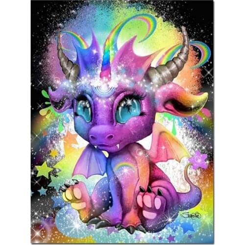 New Arrivals 5D DIY Full Round Diamond Painting Cartoon Cow 3D Embroidery Cross Stitch Rhinestone Mosaic Home Dector Art Yc538