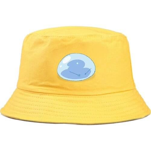 Graphic Bucket Hat That Time I Got Reincarnated as a Slime Style Boy Girl Casual Headwear Print Cartoon Panama Cap Unisex Gorros