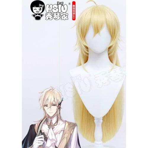 HSIU game A Traveler In Time and Space cosplay Alkaid wig Creamy yellow long hair Free brand wig cap