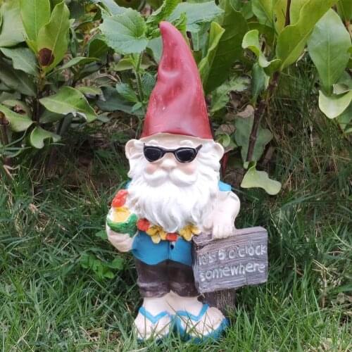 Garden Gnome Interesting Dwarf Statue Indoors And Outdoors OrnamentsGarden Elves Park Decorationand Desktop Crafts