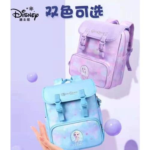 Disney Frozen School Bags For Girls Elsa Anna Kindergarten Backpack Age 3-9 Years Large Capacity Student Shoulder Bag Mochilas