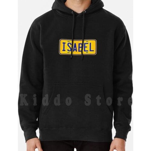 Isabel Name Custom Number Plate Design-Gift For Isabel hoodie long sleeve Isabel Isabel Name Custom Number Plate