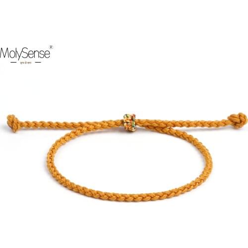 Molysense Tibetan Buddhist Lucky Tibetan Bracelets & Bangles For Women Men Handmade Knots Handmade Rope Amulet Gift Bracelet
