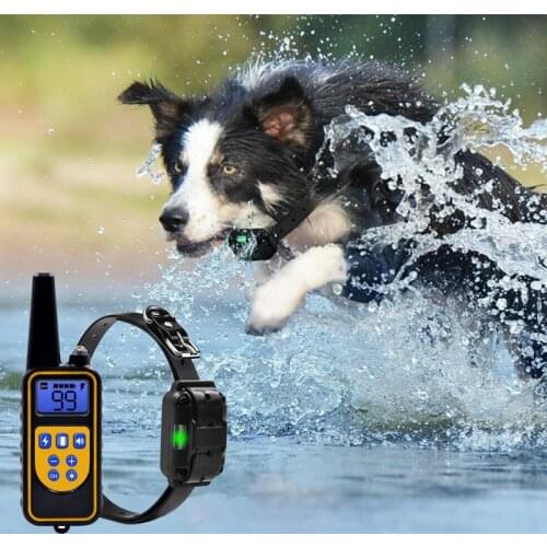 Electric Dog Training Collar Waterproof Rechargeable Remote Control Pet with LCD Display for All Size Shock Vibration Sound