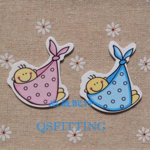 10pcs New Baby Series,Decoration accessory for Children,2 Color Cartoon wood for decoration,The little Baby,Refrigerator magnet