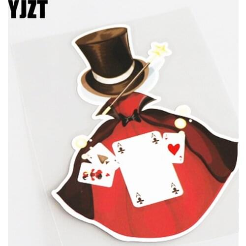 YJZT 10.8CM*14.7CM Personality POKER Car Styling Decal Car Sticker PVC Accessories 13-0619