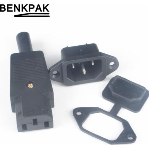 1set power plug +AC socket+waterproof cover Connector electric socket