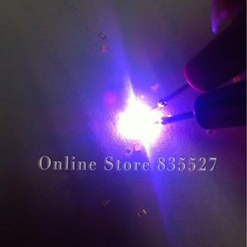 100PCS/LOT SMD 0603 SMD bright UVB purple LED light emitting diode (LED) 1608 violet