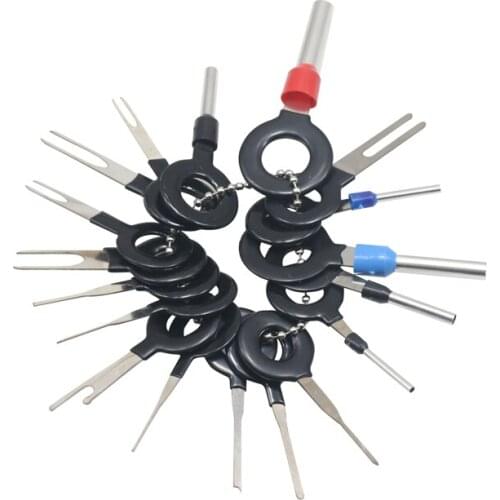 18 Pcs Auto Electrical Wire Terminal Removal Tools Pin Needle Retractor Pick Connector Pin Harness Terminal Removal Tool Set