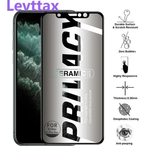 2PCS Anti-spy Soft Ceramic Film for IPhone 12MINI Pro Max Privacy Screen Protector Not Glass For iphone 11 XS XR X 6S 7 8 Plus