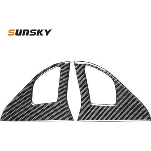 2 PCS Car Carbon Fiber Speakers Decorative Sticker for Mitsubishi Lancer EVO (Only GTS) 2008-2015 Interior Moulding Cover