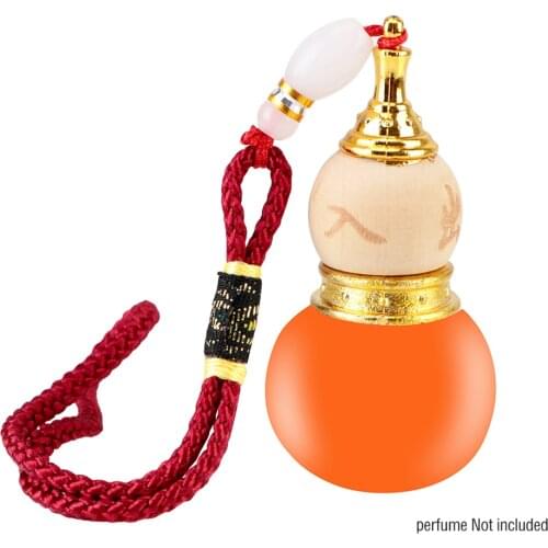 Car Air Perfume Bottle For Essential Oils Diffuser Air Freshener Pendant Bottle Gourd Shaped Empty Glass Bottle