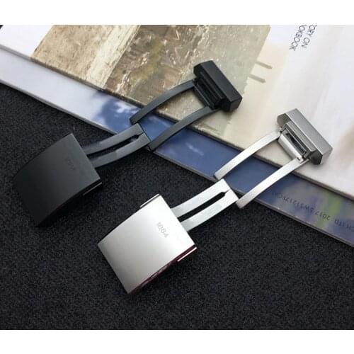 Black Silver Stainess Steel Buckle For Breitling Watchband 20mm Polishing Double Click Clasp watch band strap 1884 tools logo