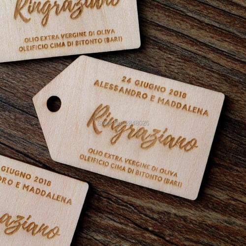 Custom rustic laser cur wooden tag, wedding favor tags, personalized Gift tag,wood Hang Tags