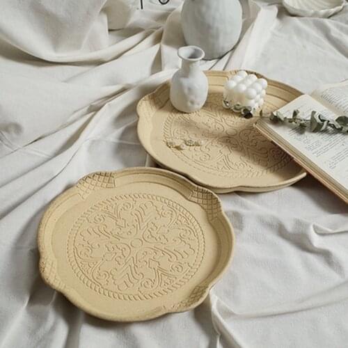 Wooden Tray Nordic Storage Plate Desktop Fruit Snacks Trays Sundries Keys Organizer Oval Round Cake Snack Platter Home Decor