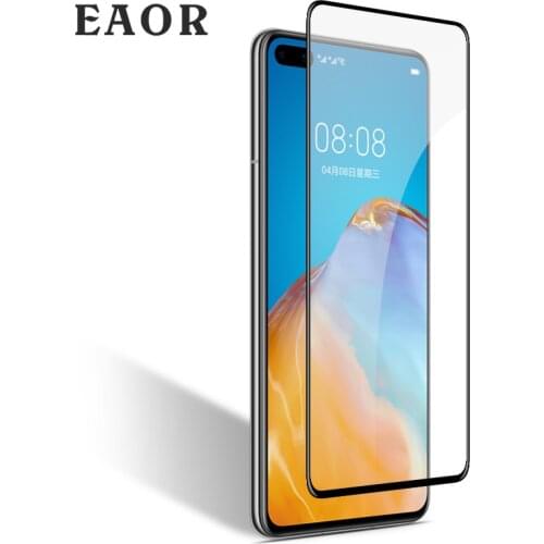 EAOR 1-3Pcs Full Cover Explosion-Proof Tempered Glass Film Screen Protector for Huawei P30 P40 Nova 7 8 SE Pro Silk Screen Film