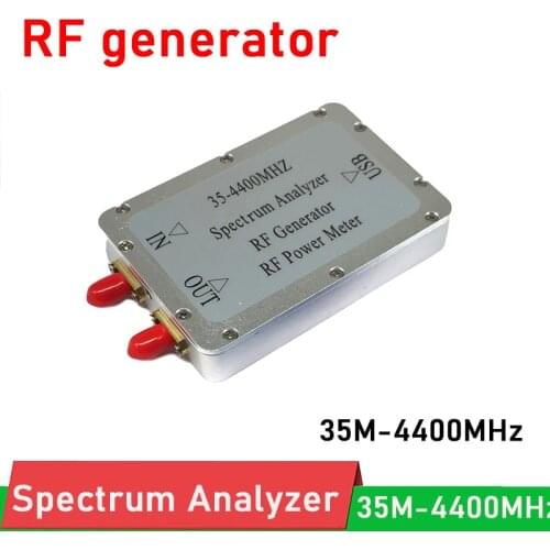 35MHZ-4400Mhz signanl generator Simple Spectrum Analyzer frequency Sweep signal source RF power meter USB PC Software control