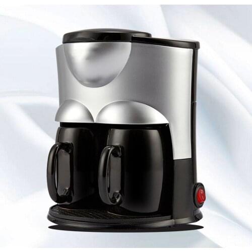 Coffee Machine Electric Drip Type Household Automatic Portable Mini Double Cup Food Grade PP Material Tea Brewing Machine CM-802