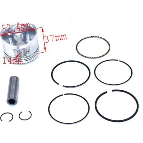 52.4mm 125CC Piston Kit Engine Parts Piston Ring Pin Circlip for Lifan S125 LF Dirt Pit Bike Motorcycle