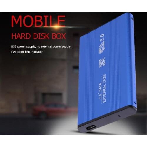 2.5 inch USB3.0 SATA Enclosure HD Mobile Hard Disk Case External SSD HDD Adapter Box Support 1TB for Notebook Desktop PC