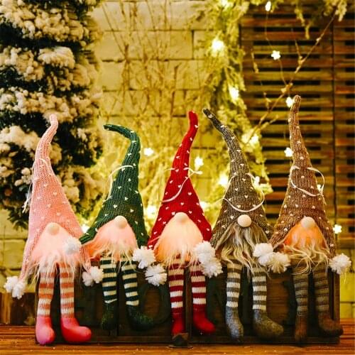 Santa Faceless Doll 2021 Christmas Decorations For Home Merry Christmas Ornament Xmas Gifts Navidad Happy New Year 2021