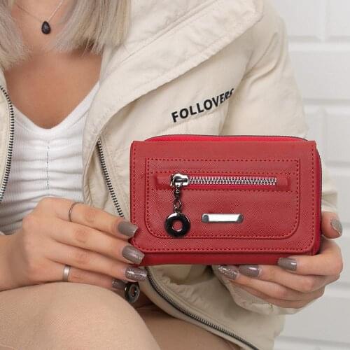 Lederax Womens PU Wallet Coin Purse Short Card Bag Small Fashion 2021 LD189