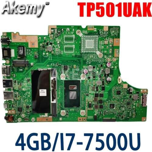 ERILLES TP501UA mainboard for ASUS TP501UA TP501UAM TP501UJ TP501UQ TP501UQK motherboard 100% Tested OK I7-7500U CPU 4GB RAM