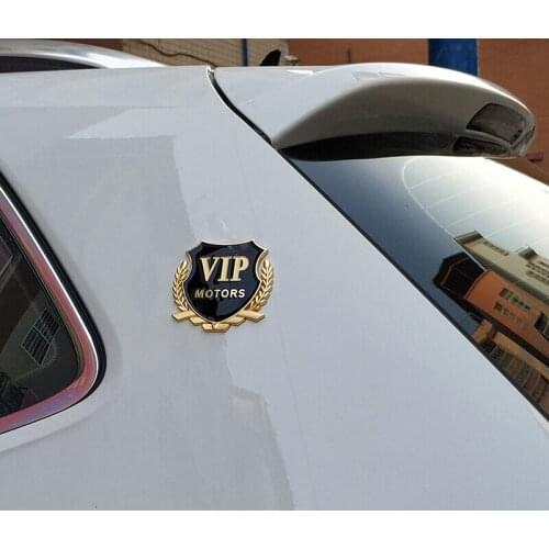 2pcs 3D Logo VIP MOTORS Metal Car Chrome Emblem Decal Door Window for Citroen C-Quatre C-Triomphe Picasso C1 C2 C3 C4 C4L C5 Ely