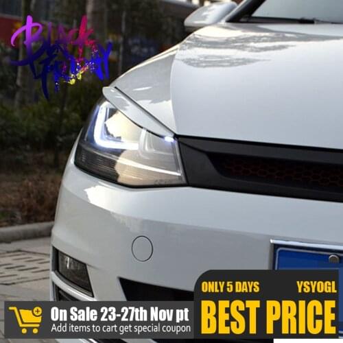 Car Headlights Eyebrow Eyelids Trim Stickers Cover for Golf 7 Mk7 R Rline Car Accessories