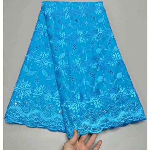 Latest 100% Cotton Lace In Switzerland High Quality African Embroidery Dubai Style Swiss Voile Material Cloth For Sewing TC11
