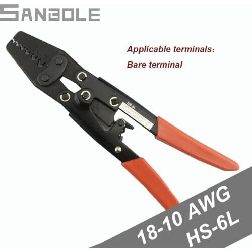 HS-6L crimping tools Naked Terminal Crimping Pliers 150MM multifunctional terminals tools (1-6 Square) 18-10AWG