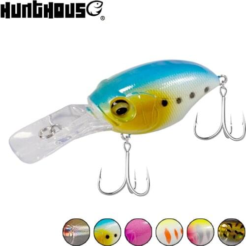Hunthouse crankbait pinball fishing lure LW901 floating 40mm/8.4g 50mm/11g action hard creature baits fishing for bass pike