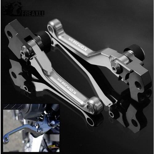 Pit Dirt Bike Pivot Brake Clutch Levers Motorcycle Accessories Aluminum Printing For Kawasaki KDX250SR KDX 250SR 1992 1993 1994