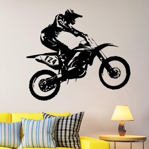 Removable Motorbike Wall Art Decal Wall Art Sticker Murals Kids Room Nature Decor Sticker Mural