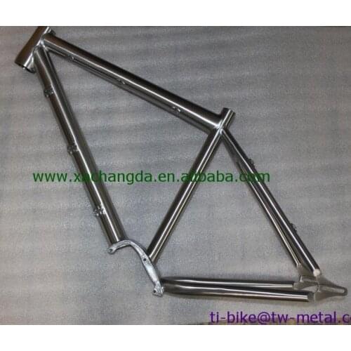 Titanium MTB bike frame with a pinion gear box shell, cheap titanium bike frame with sliding dropouts, Custom titanium frame