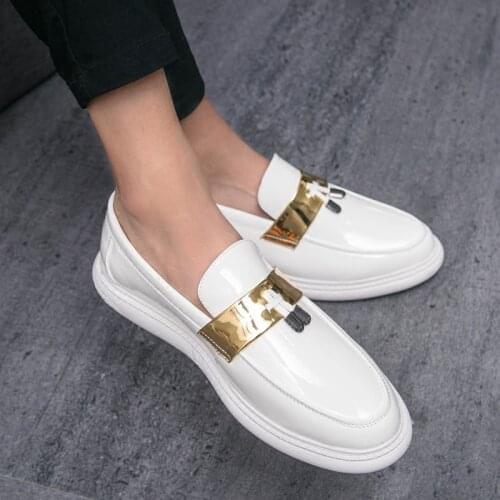 Super fashion mens flats loafers shoes casual breathable slip on Male Leather Loafer Driving hairstylis Nightclubs shoes RA-72