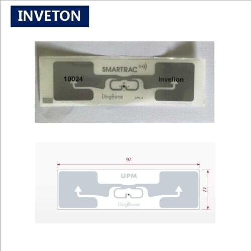 UHF RFID tag running timing chip system dogbone rfid label with impinj monza r6 chip long distance for marathon timing system