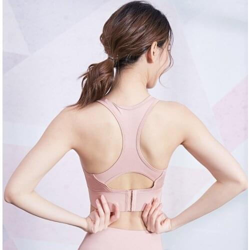 Vansydical Sports Bra Shockproof Women Yoga Tops Push Up Active Underwear Padded Workout Fitness Gym Running Solid Color Vests