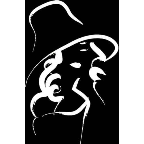 8.7*13.4CM Fashion Barber Girl Hairstyles Beauty Salon Car Sticker Vinyl Decals Covering The Body Black/Silver C20-0115